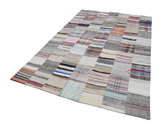 7x10 Multicolor Kilim Patchwork Rug - 22502