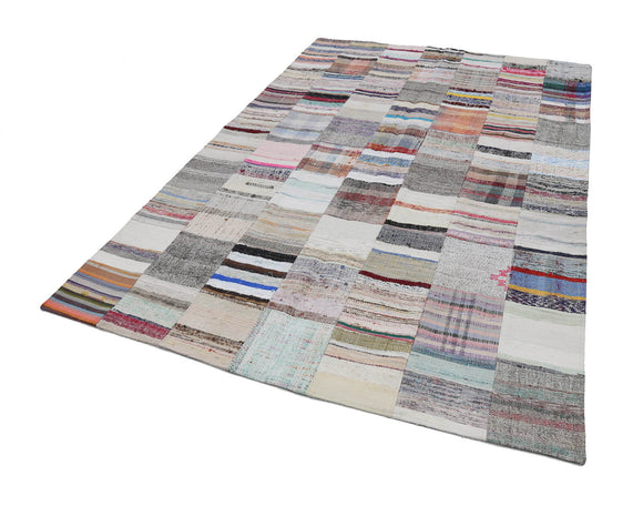 7x10 Multicolor Kilim Patchwork Rug - 22502