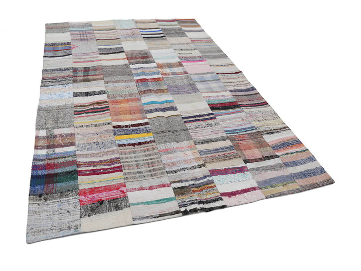 7x10 Multicolor Kilim Patchwork Rug - 22502