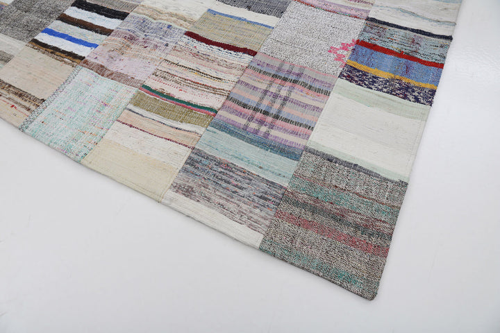 7x10 Multicolor Kilim Patchwork Rug - 22502