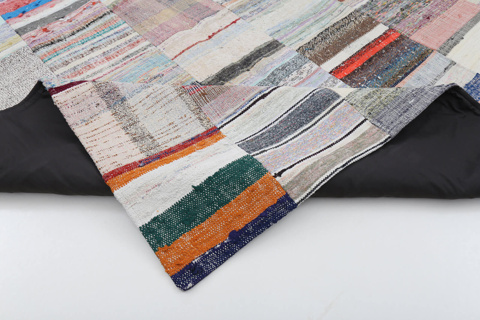 7x10 Beige Kilim Patchwork Rug - 22504