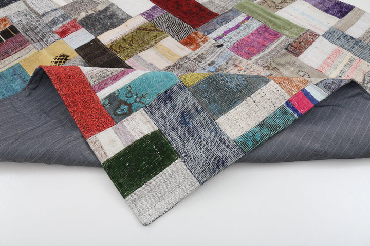 7x10 Multicolor Kilim Patchwork Rug - 22506