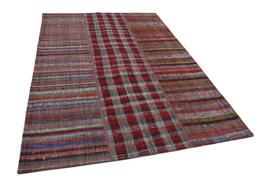 7x10 Multicolor Kilim Patchwork Rug - 22511