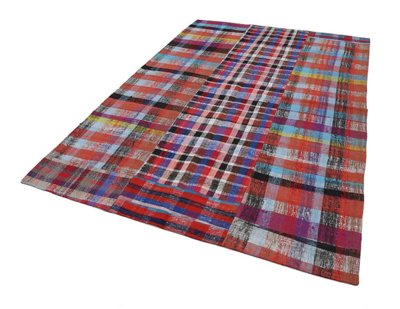 7x10 Multicolor Kilim Patchwork Rug - 22512