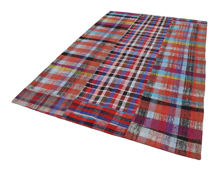 7x10 Multicolor Kilim Patchwork Rug - 22512