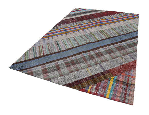7x10 Multicolor Kilim Patchwork Rug - 22515