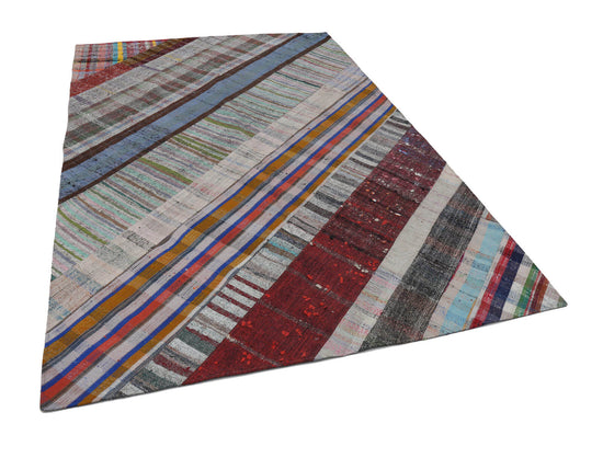7x10 Multicolor Kilim Patchwork Rug - 22515