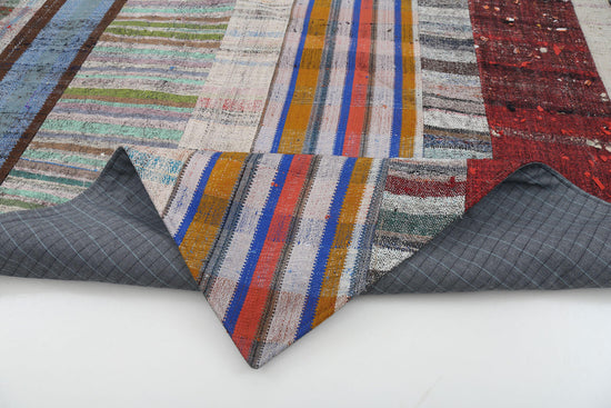 7x10 Multicolor Kilim Patchwork Rug - 22515