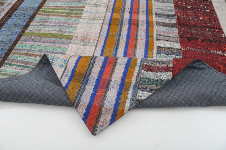 7x10 Multicolor Kilim Patchwork Rug - 22515