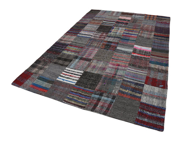 7x10 Multicolor Kilim Patchwork Rug - 22518