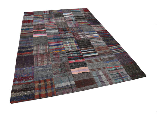 7x10 Multicolor Kilim Patchwork Rug - 22518