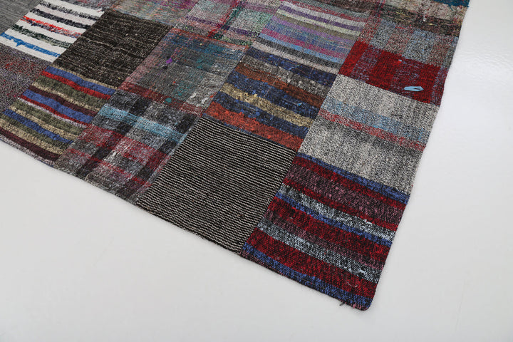 7x10 Multicolor Kilim Patchwork Rug - 22518