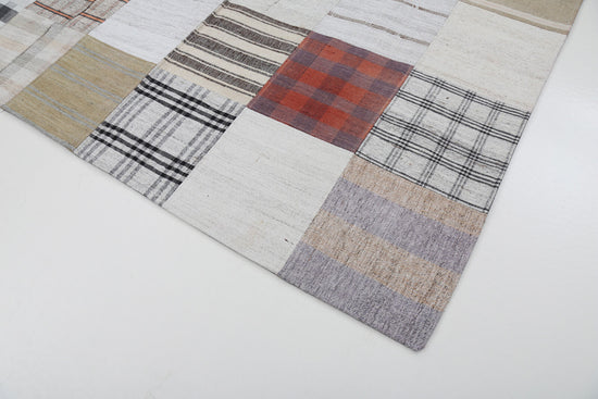 6x8 Beige Kilim Patchwork Rug - 22523