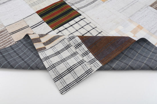 6x8 Beige Kilim Patchwork Rug - 22524