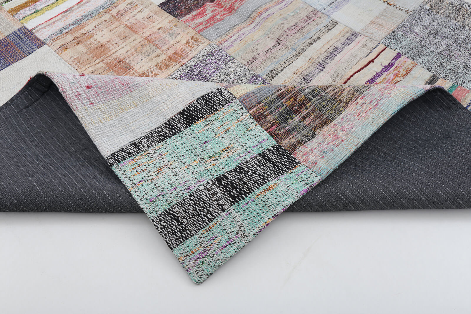 7x10 Beige Kilim Patchwork Rug - 22536