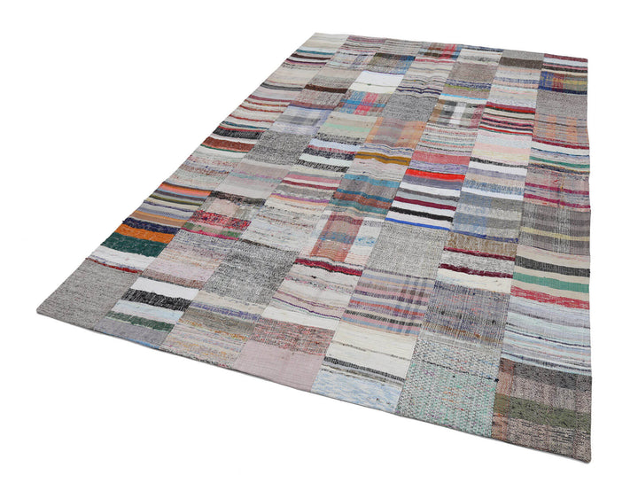 7x10 Multicolor Kilim Patchwork Rug - 22537