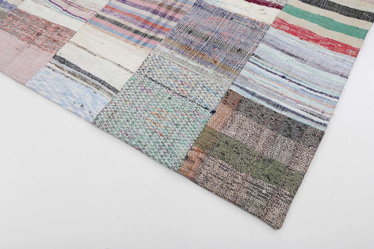 7x10 Multicolor Kilim Patchwork Rug - 22537