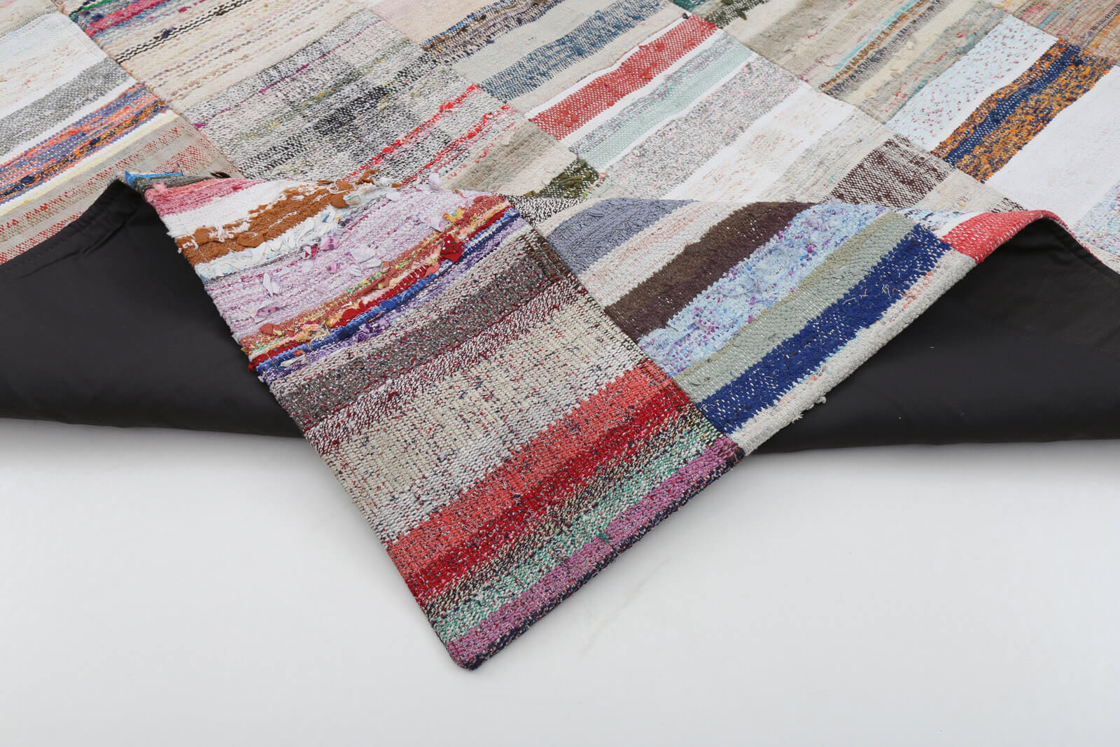 7x10 Beige Kilim Patchwork Rug - 22539