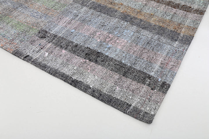 8x11 Grey Kilim Patchwork Rug - 22544
