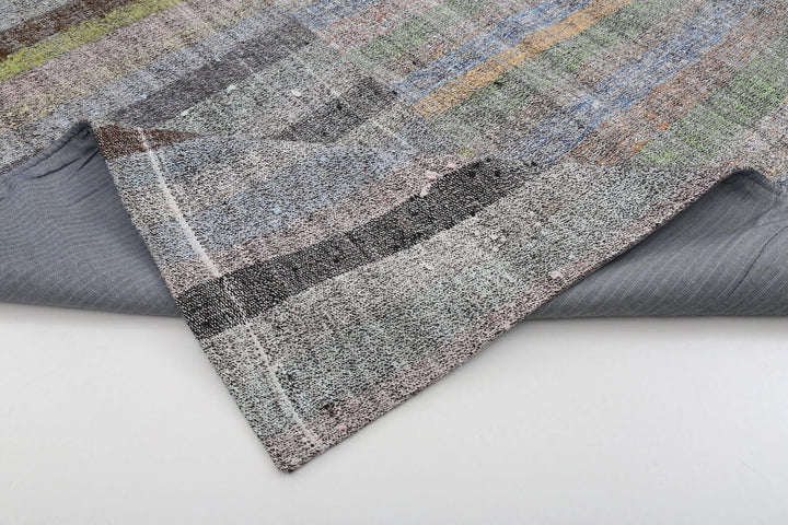 8x11 Grey Kilim Patchwork Rug - 22544