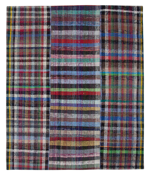 8x10 Multicolor Kilim Patchwork Rug - 22545