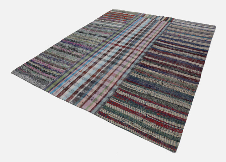 8x10 Multicolor Kilim Patchwork Rug - 22549