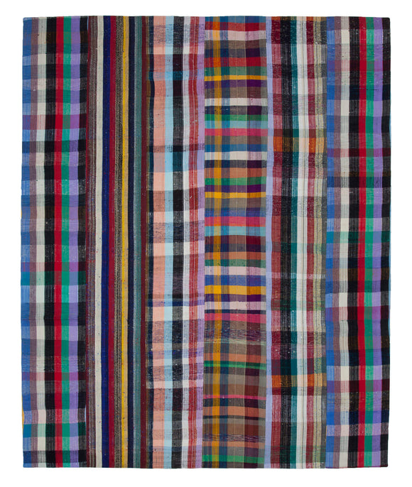 8x10 Multicolor Kilim Patchwork Rug - 22550