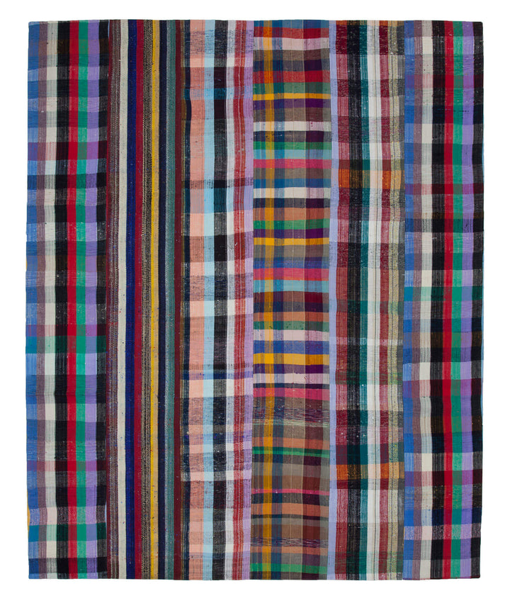 8x10 Multicolor Kilim Patchwork Rug - 22550