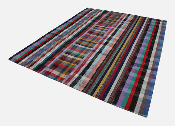 8x10 Multicolor Kilim Patchwork Rug - 22550