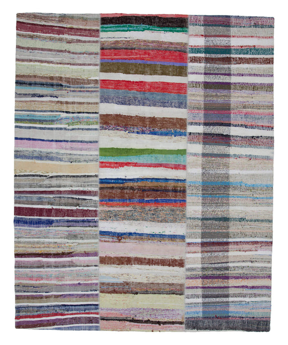 8x10 Multicolor Kilim Patchwork Rug - 22551