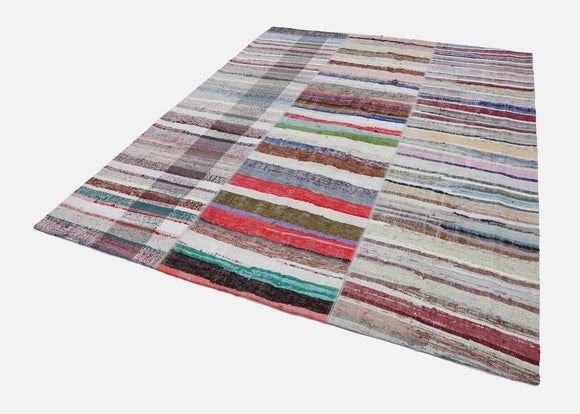 8x10 Multicolor Kilim Patchwork Rug - 22551