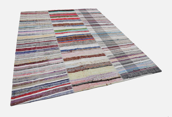 8x10 Multicolor Kilim Patchwork Rug - 22551