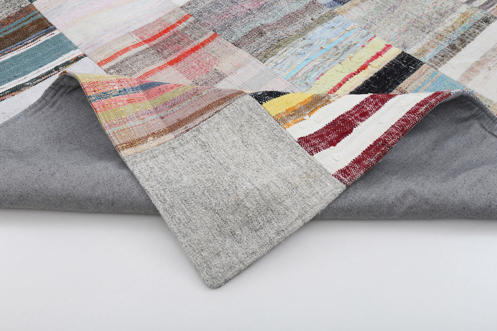 8x11 Beige Kilim Patchwork Rug - 22555