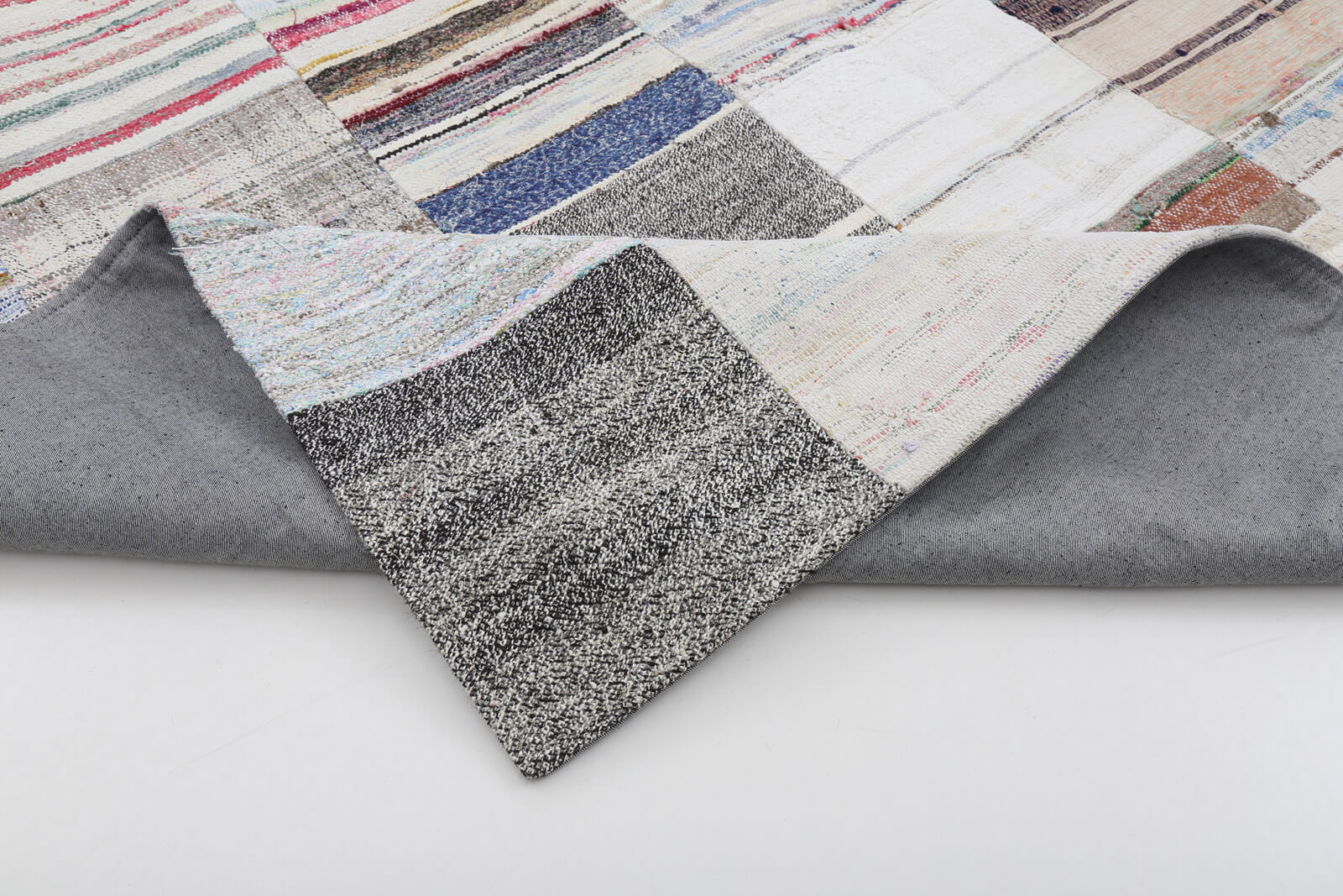 8x11 Beige Kilim Patchwork Rug - 22556