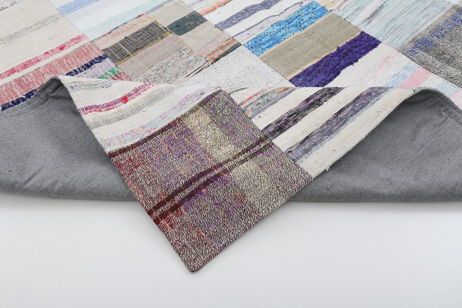 8x12 Beige Kilim Patchwork Rug - 22561