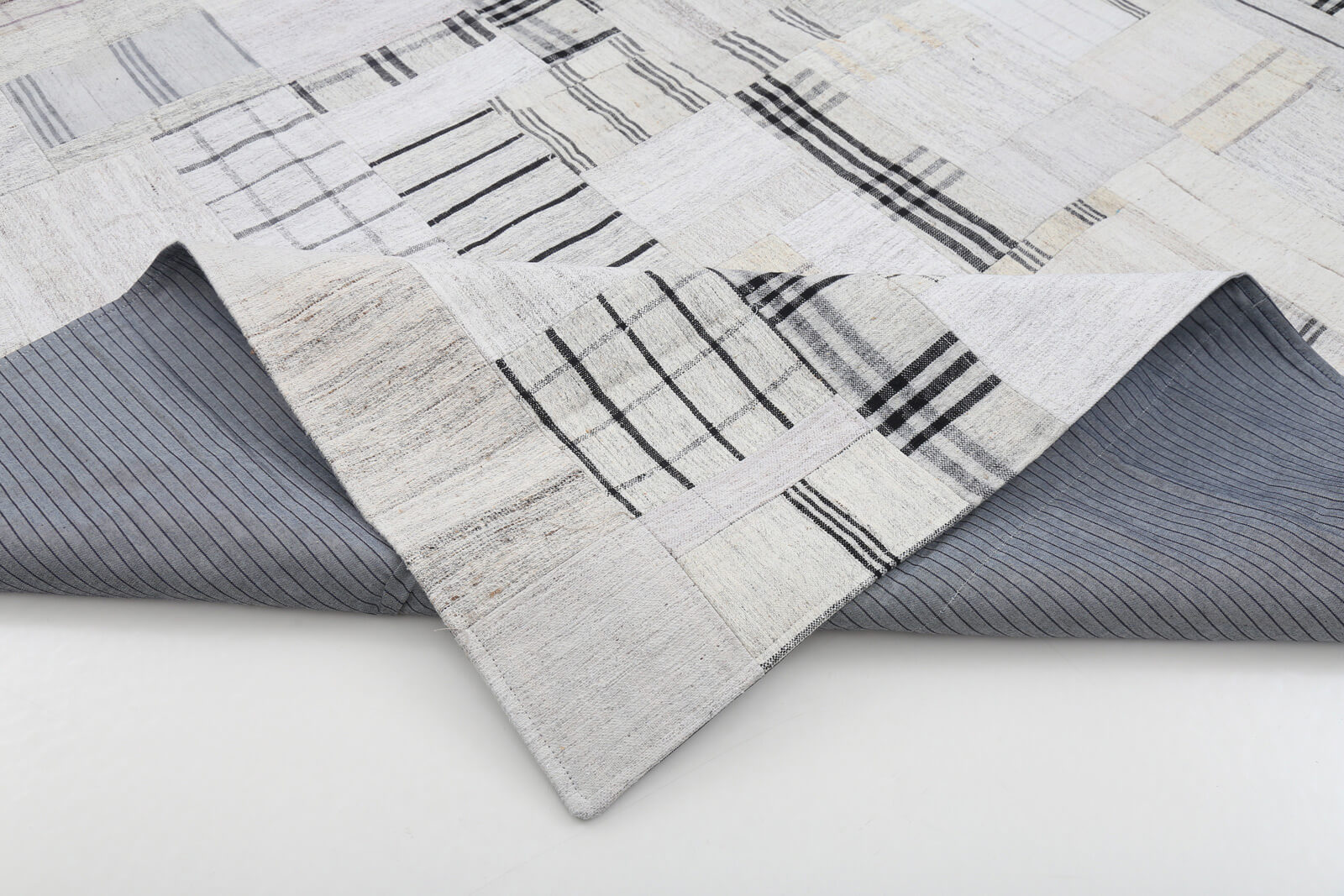 8x10 Beige Kilim Patchwork Rug - 22562