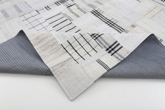 8x10 Beige Kilim Patchwork Rug - 22562