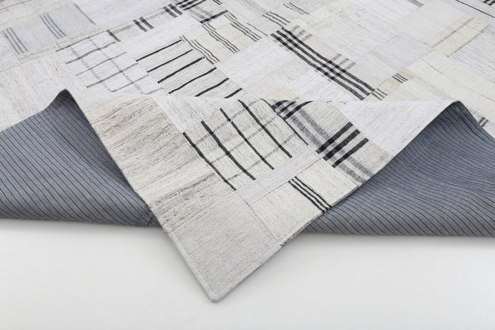 8x10 Beige Kilim Patchwork Rug - 22562