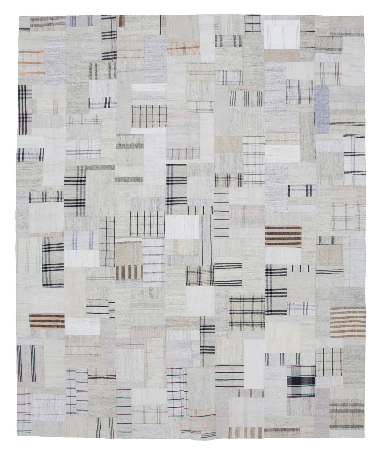 8x10 Beige Kilim Patchwork Rug - 22563