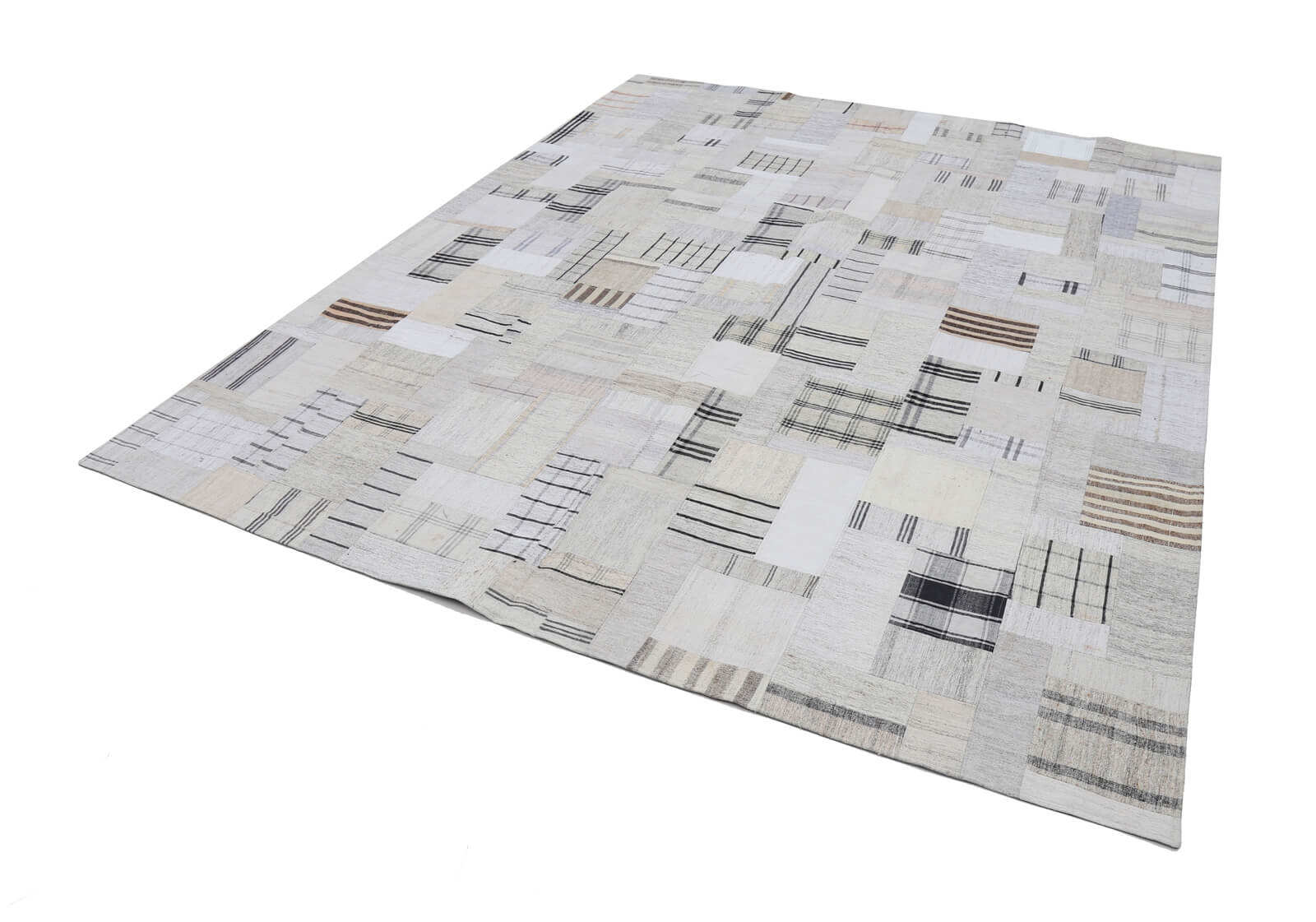 8x10 Beige Kilim Patchwork Rug - 22563