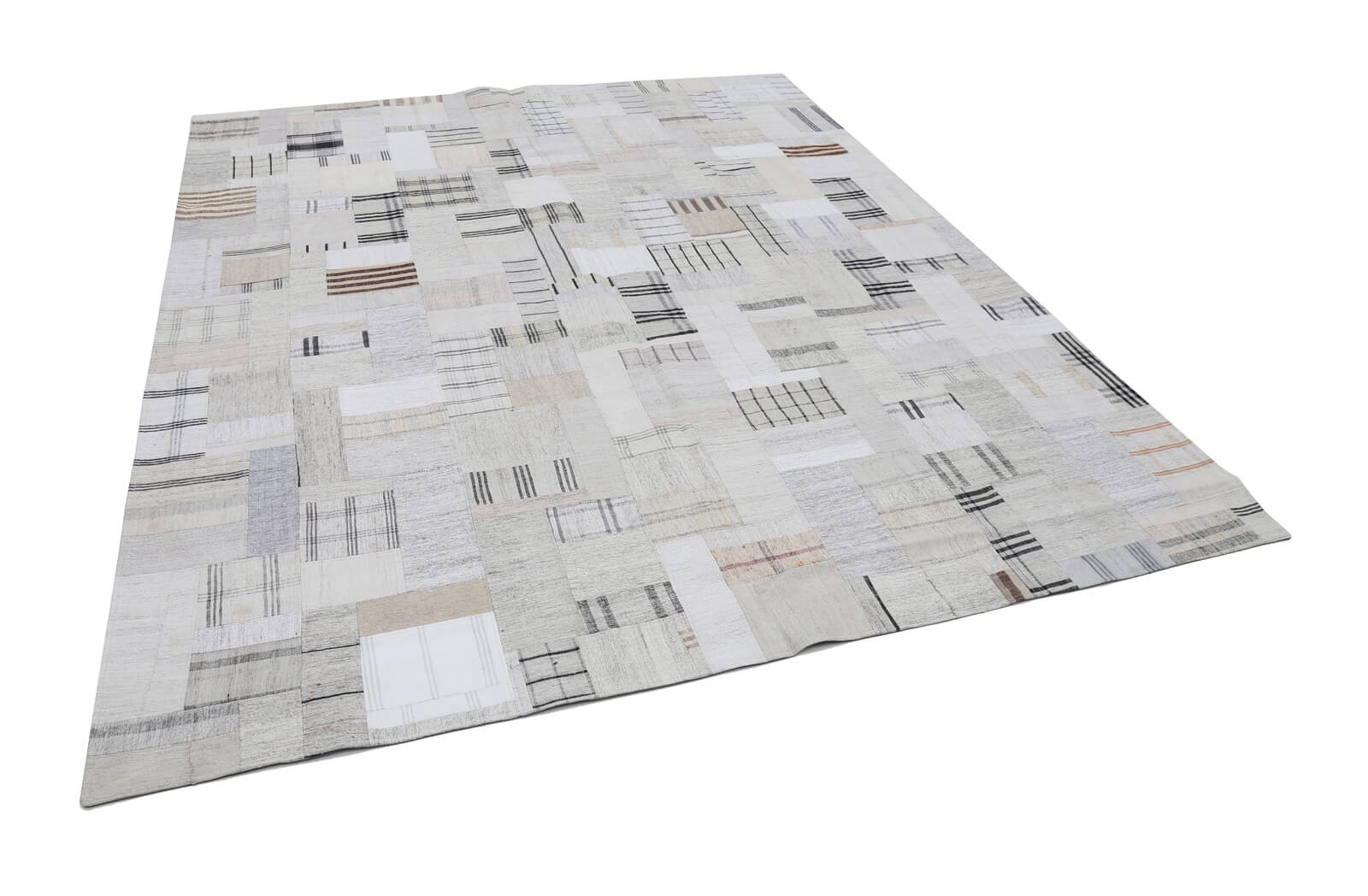 8x10 Beige Kilim Patchwork Rug - 22563