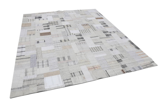 8x10 Beige Kilim Patchwork Rug - 22563