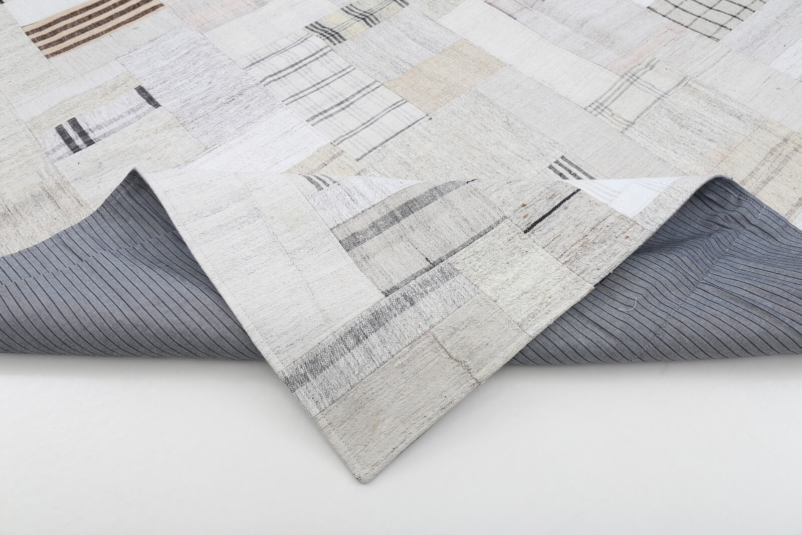 8x10 Beige Kilim Patchwork Rug - 22563