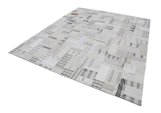 8x10 Beige Kilim Patchwork Rug - 22564