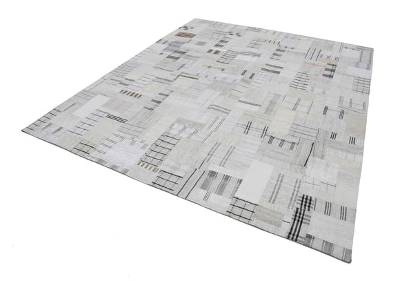 8x10 Beige Kilim Patchwork Rug - 22564