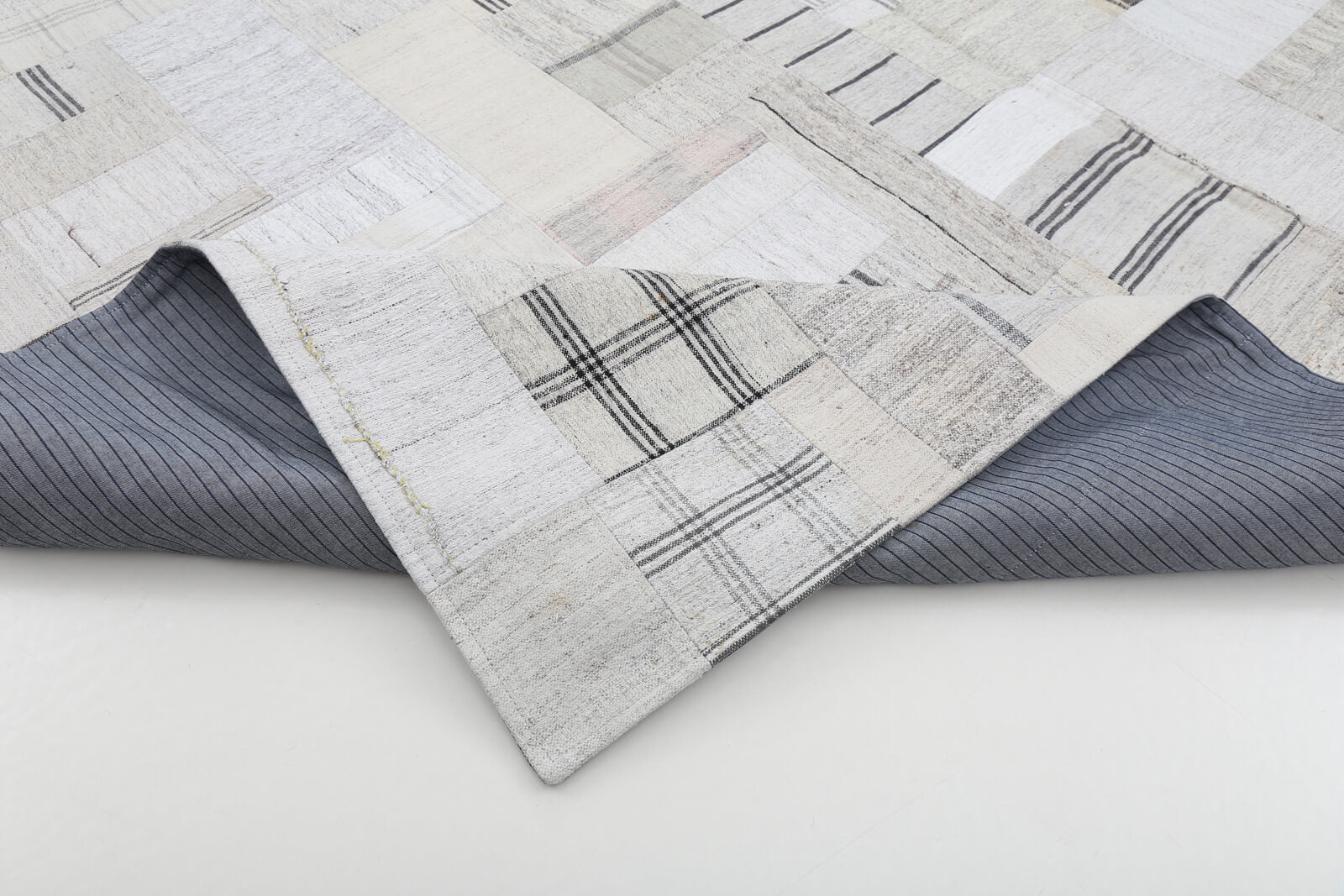 8x10 Beige Kilim Patchwork Rug - 22565