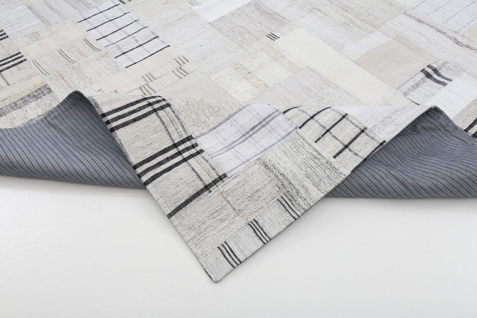 8x10 Beige Kilim Patchwork Rug - 22567