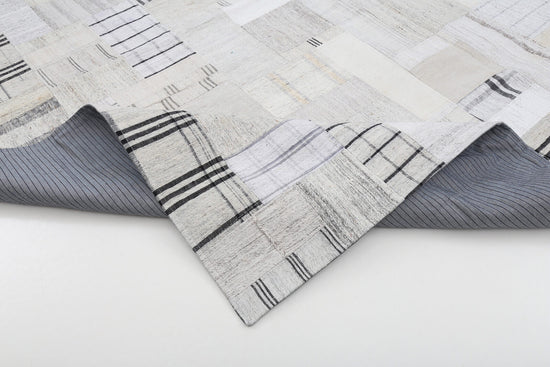 8x10 Beige Kilim Patchwork Rug - 22567