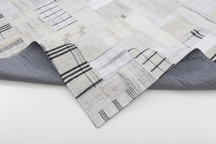 8x10 Beige Kilim Patchwork Rug - 22567