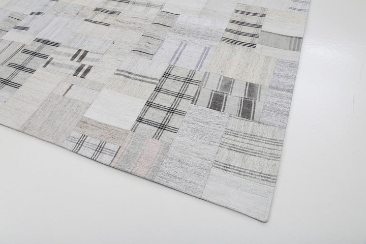 9x12 Beige Kilim Patchwork Rug - 22572